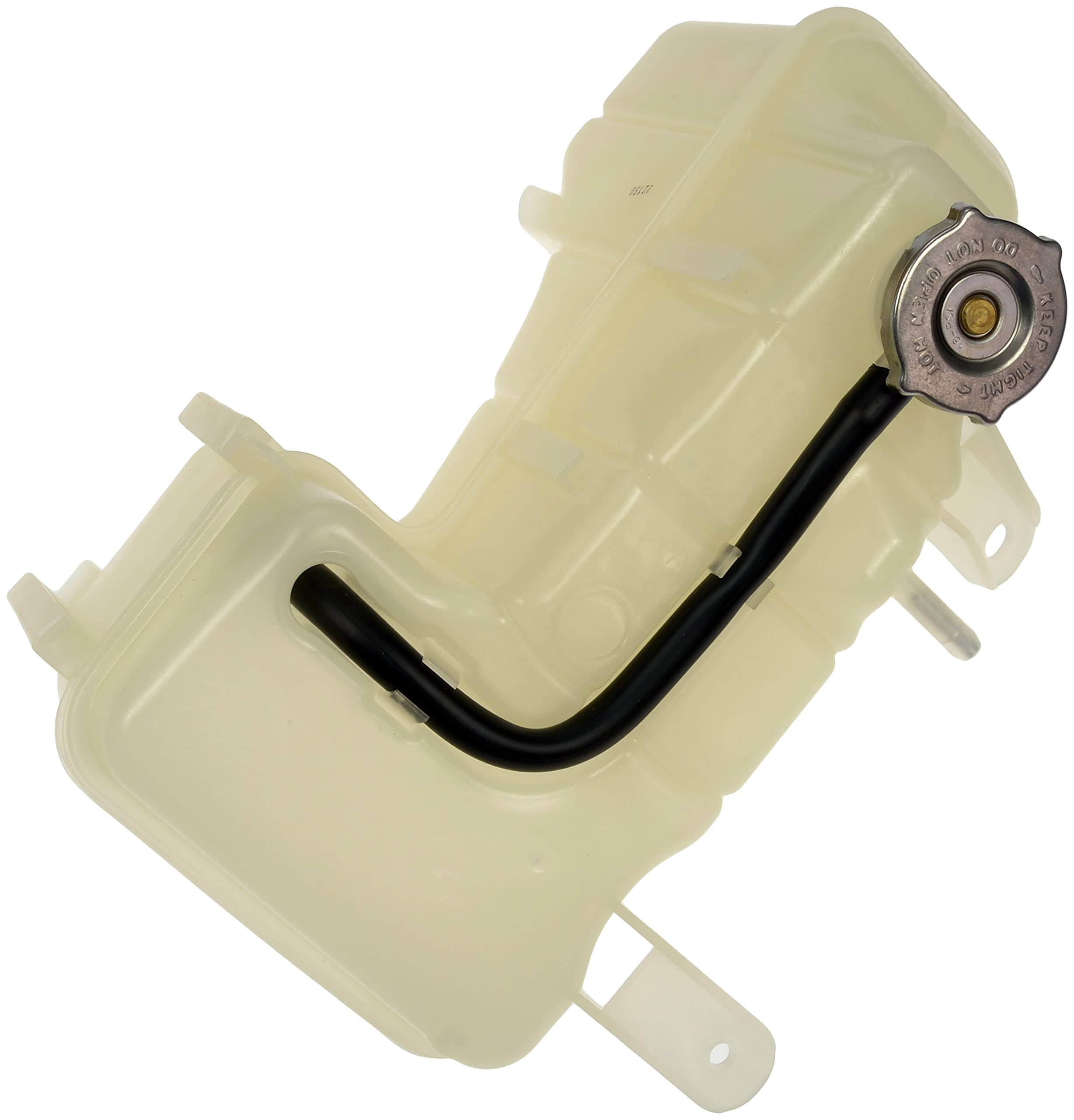 Dorman 603-056 front pressurized coolant reservoir in the engine bay for Chrysler and Dodge vehicles.