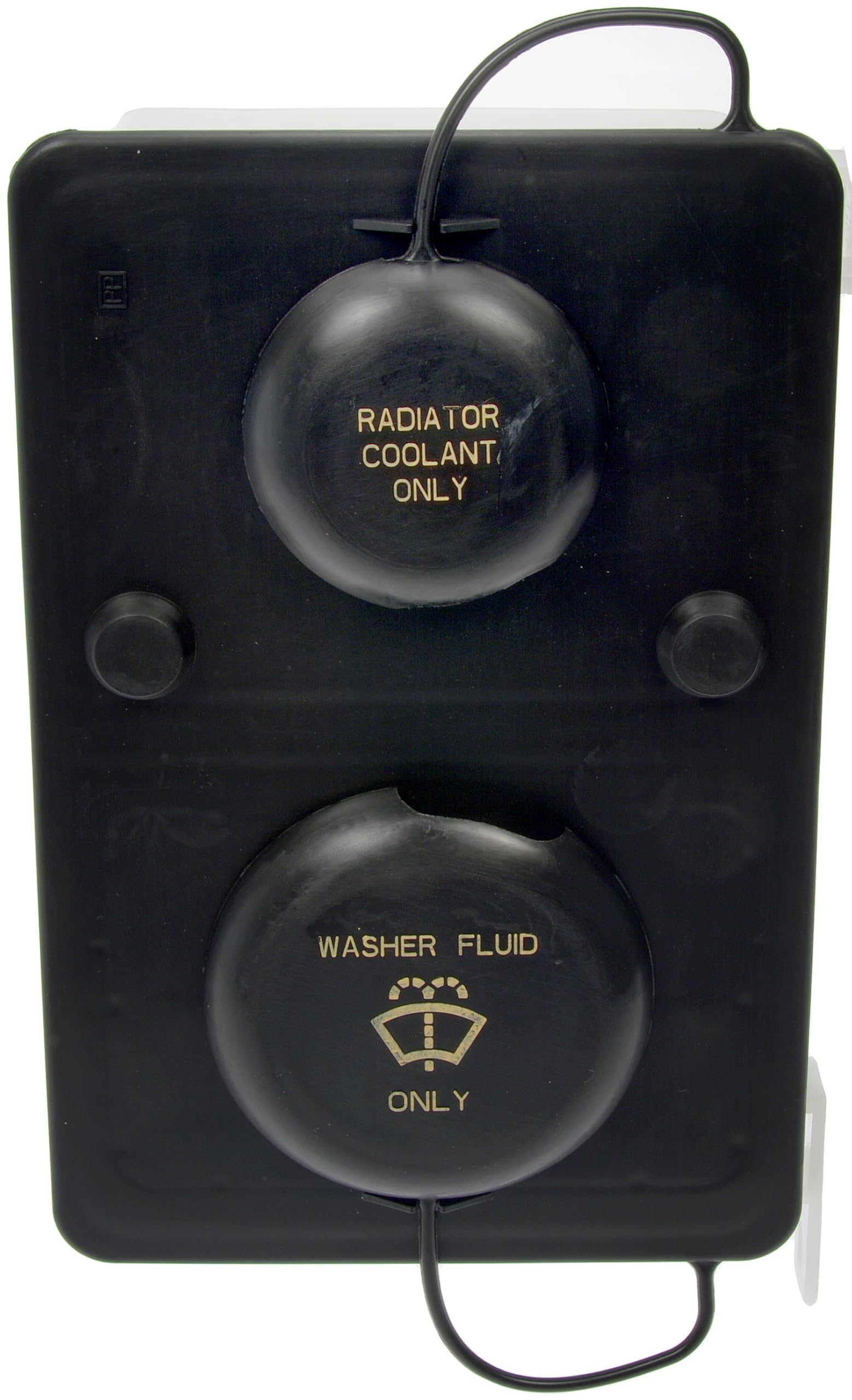 Dorman 603-212 reservoir side view shows compact, OEM-like geometry.