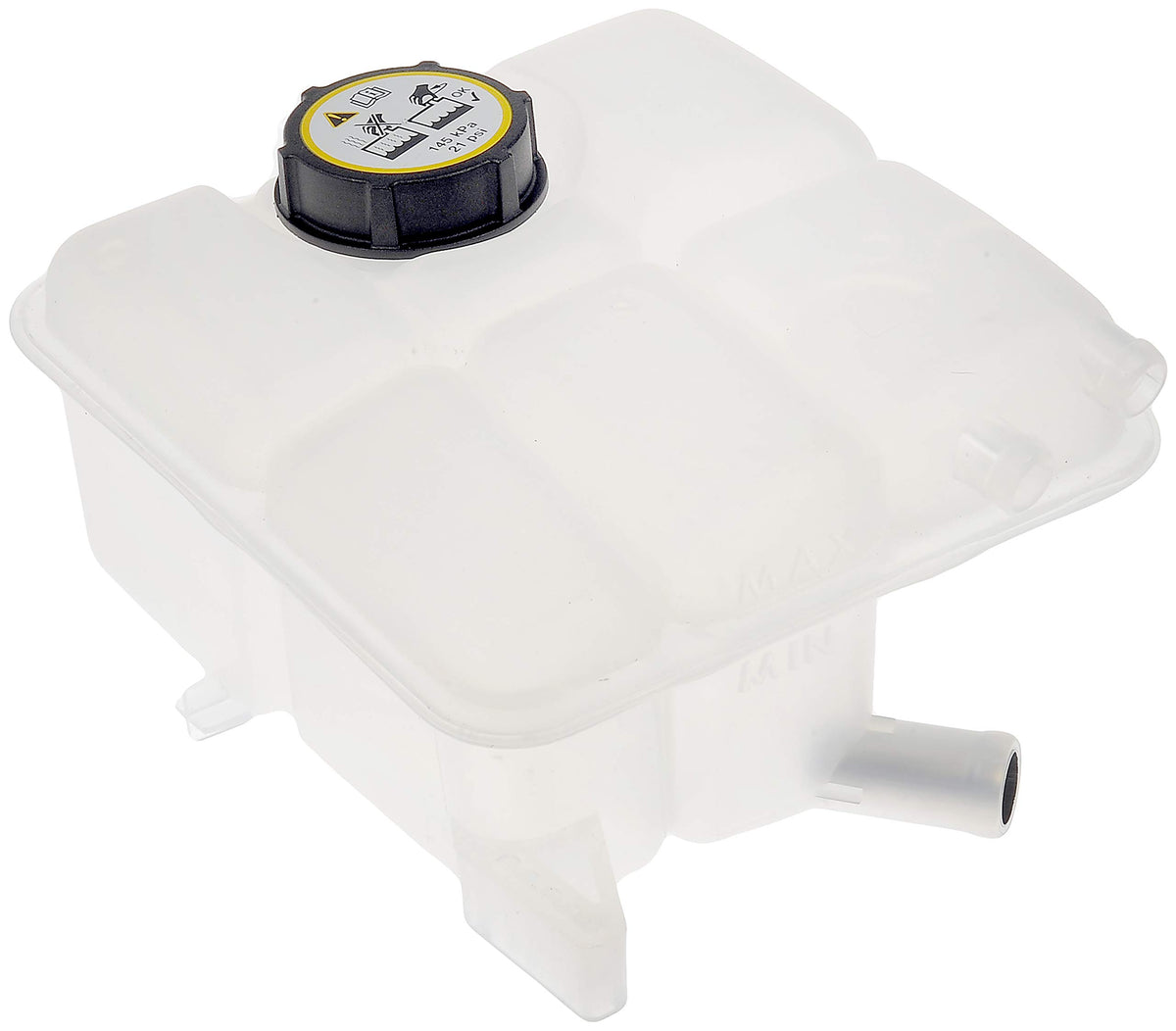 Dorman 603-382 front reservoir and cap for Ford models, durable under-hood cooling solution.