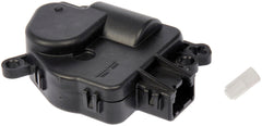 Dorman 604-224 blend door actuator close-up confirms precise plug-and-fit for HVAC control.