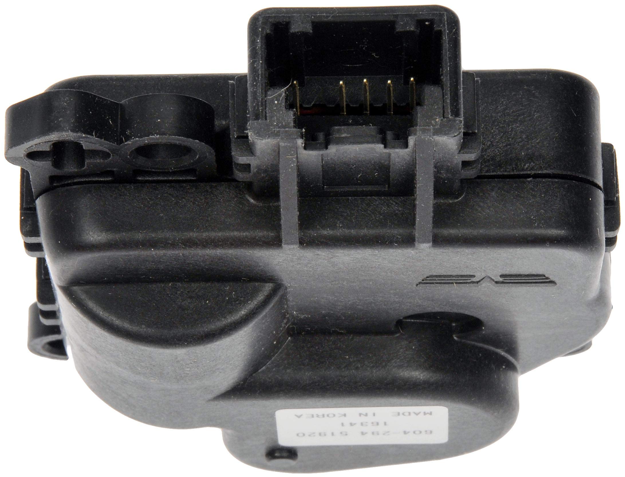 Dorman 604-294 HVAC blend door actuator electrical connector close-up for secure wiring.