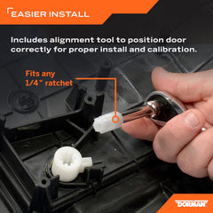 Dorman 604-294 HVAC blend door actuator front view showing compact direct-fit design.