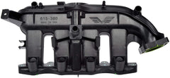 Dorman 615-380 intake manifold front view showing PCV valve retention feature