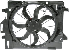 Dorman 621-028 engine cooling fan assembly, front view, compatible replacement for improved cooling