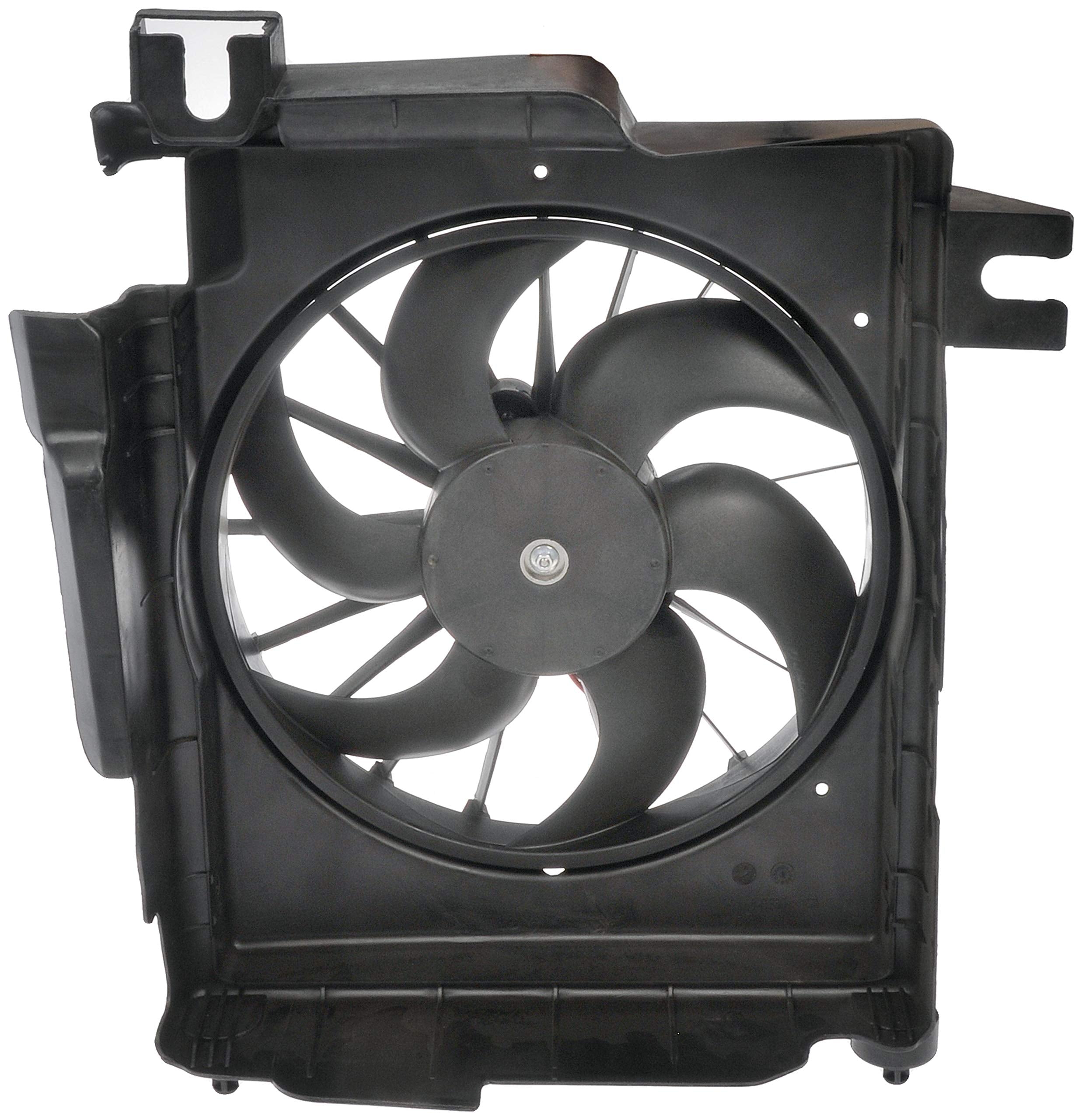 Dorman 621-639 shroud design, simplifies installation by avoiding extensive A/C line work.