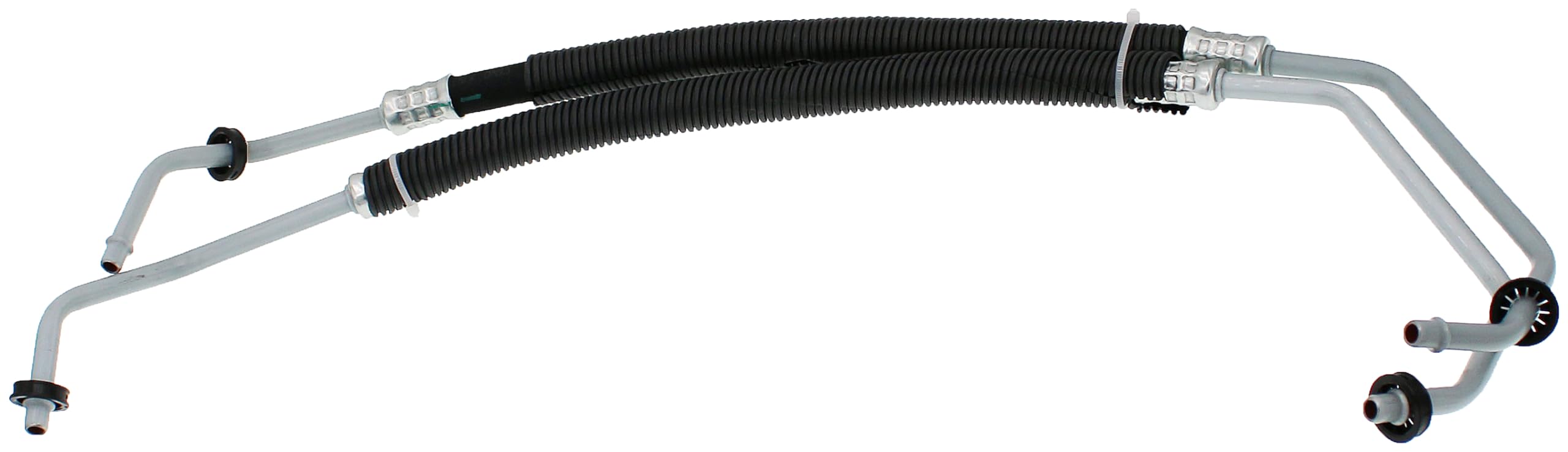 Dorman 624-284 oil cooler hose assembly front view for direct replacement.