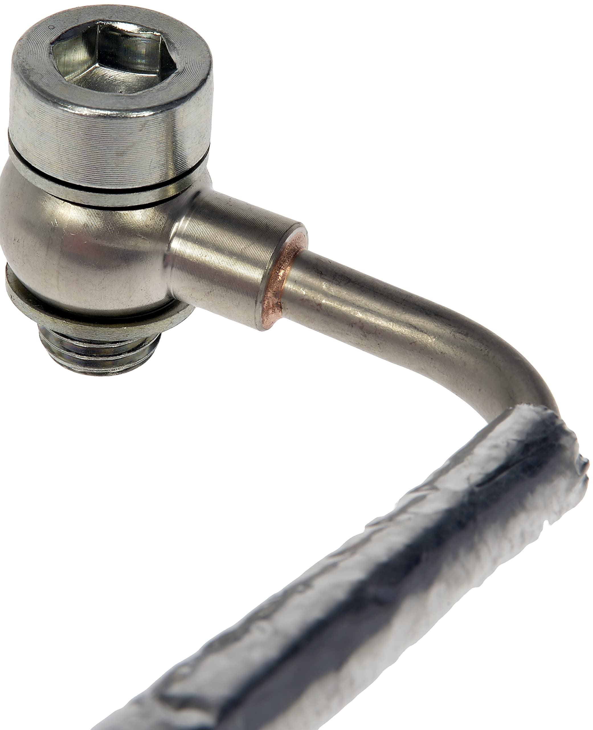 Dorman 625-829 oil feed line assembly in vehicle installation example for Buick and Chevrolet