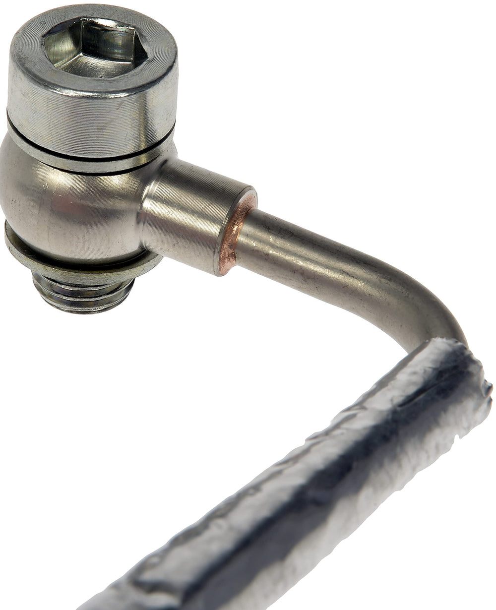 Dorman 625-829 oil feed line assembly in vehicle installation example for Buick and Chevrolet