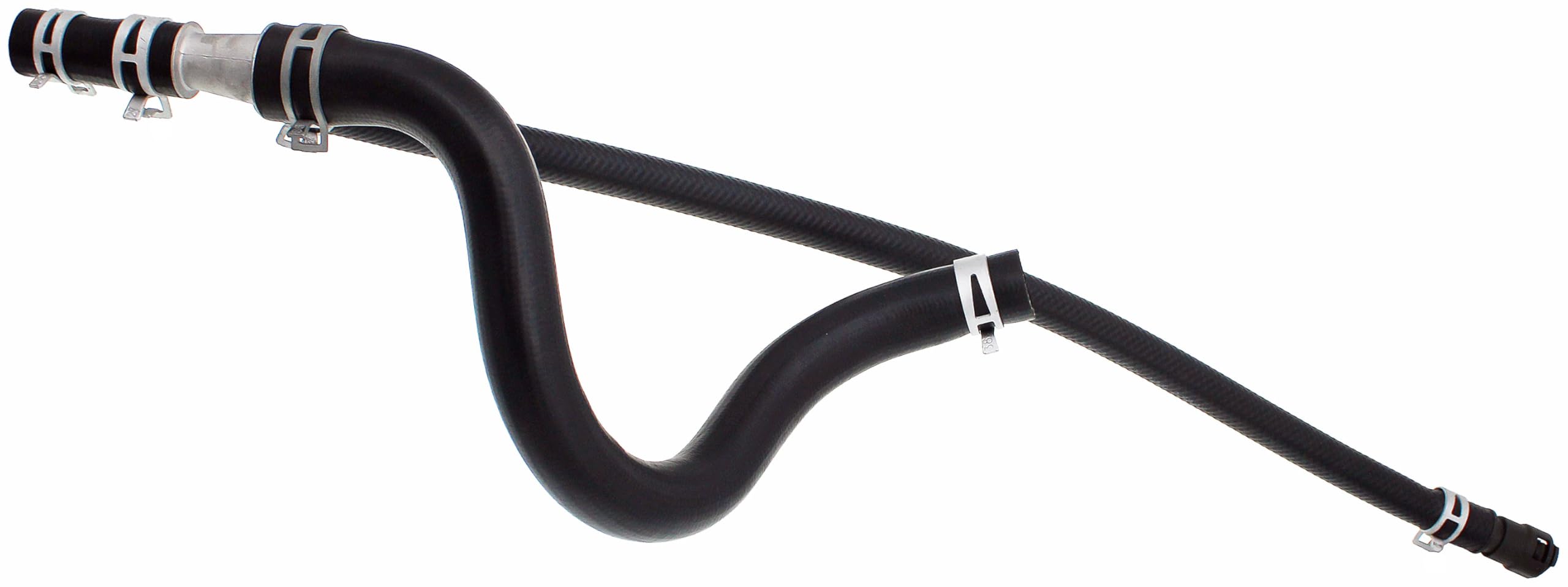 Dorman 626-538 engine heater hose assembly front view highlighting durable aluminum Y-connector