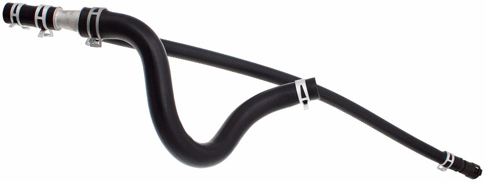 Dorman 626-538 engine heater hose assembly front view highlighting durable aluminum Y-connector