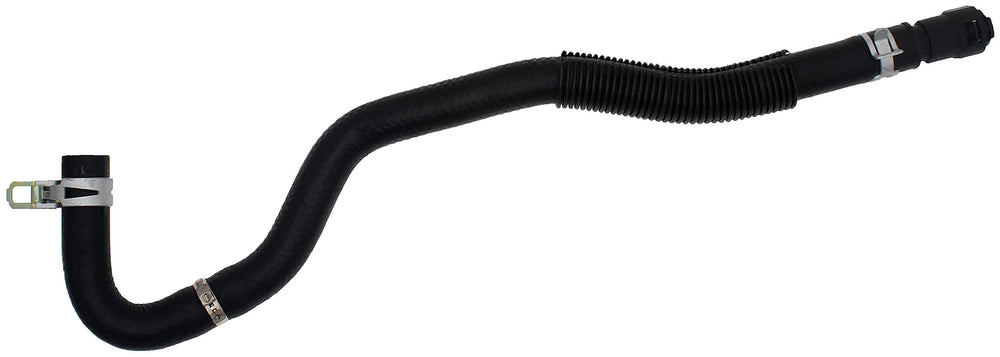 Dorman 626-708 heater hose assembly side view highlights durable construction for temperature swings.