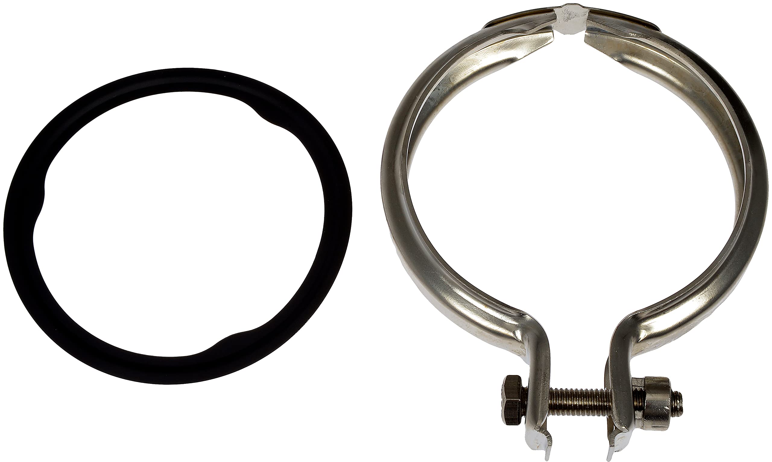 Dorman 667-523 exhaust clamp – bolt area detail emphasizes secure connection.
