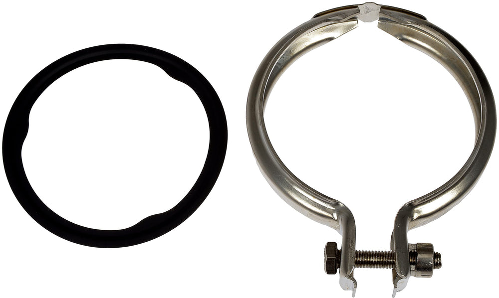 Dorman 667-523 exhaust clamp – bolt area detail emphasizes secure connection.