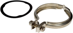 Dorman 667-523 exhaust clamp – closeup metal band highlighting durable construction.