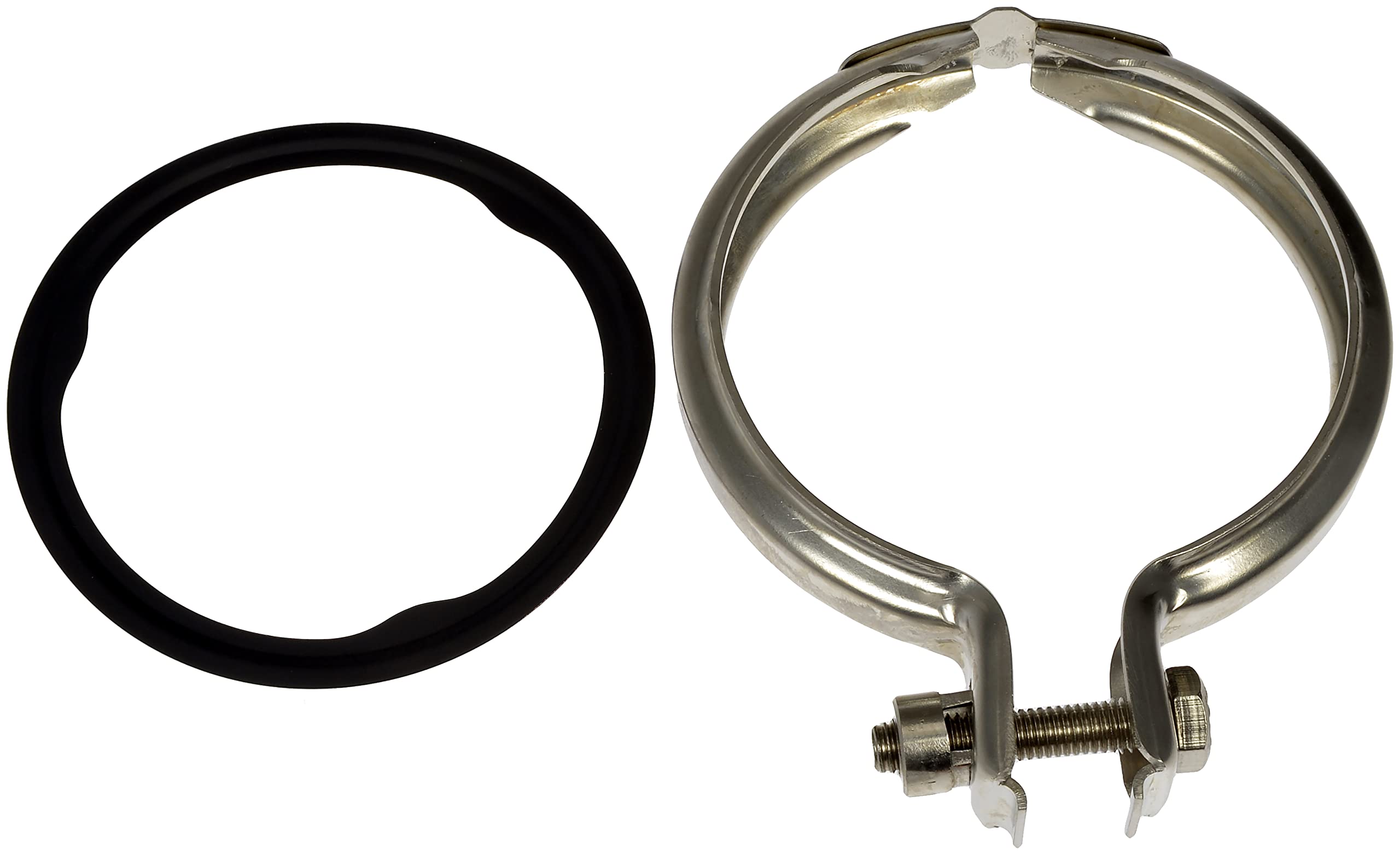 Dorman 667-523 exhaust clamp – installed on a vehicle shows proper fitment.