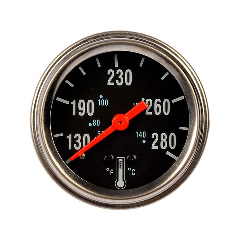Dorman 7-123 water temp gauge back view showing mounting panel and wiring access.