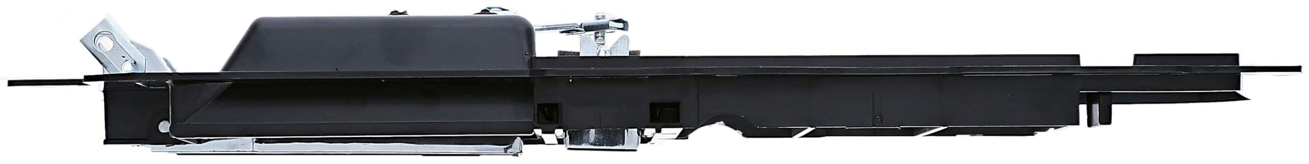 Black housing close-up of Dorman 77128 interior door handle