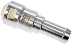 Dorman 800-403HP metal heater hose connector, outer view, rugged metal design for long-lasting repairs.