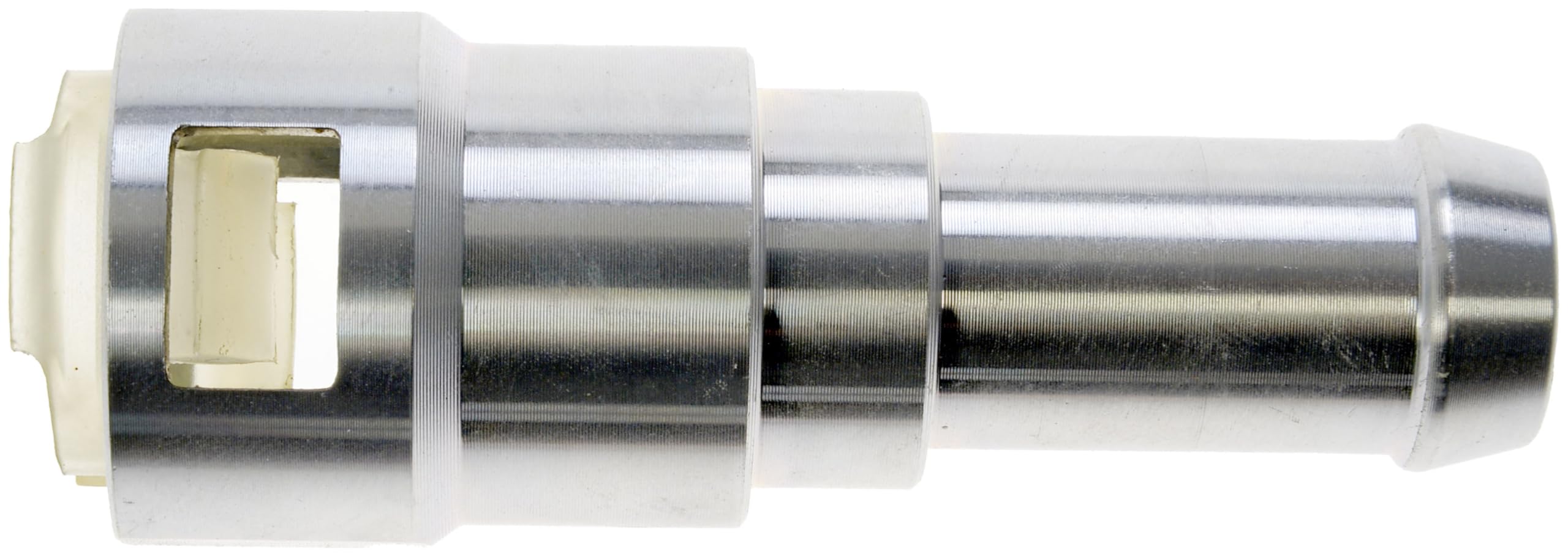 Dorman 800-403HP connector side detail, precise fit for Ford, GM, Saab compatible heater hoses.