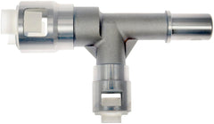 Close-up of rugged metal body highlights corrosion resistance.