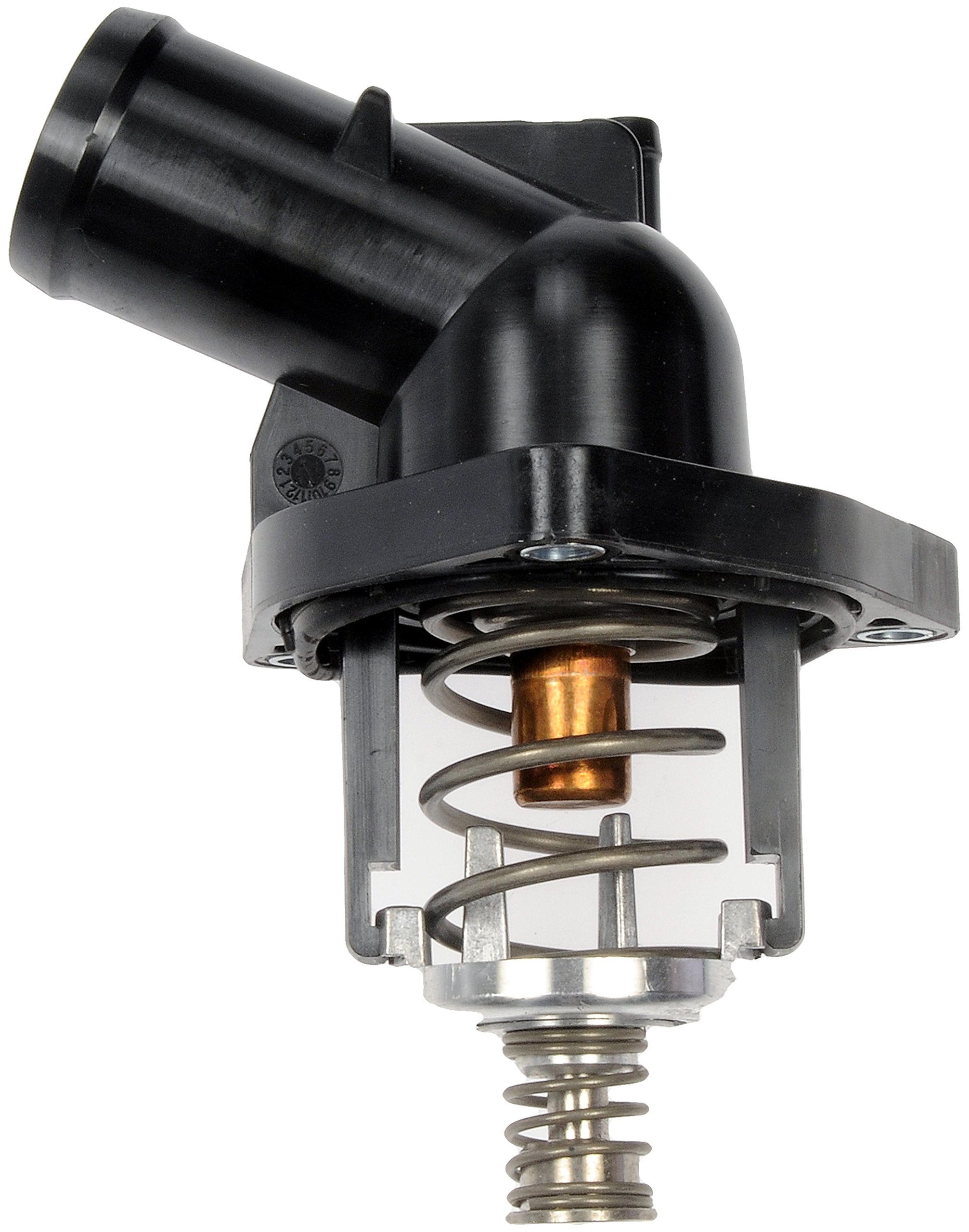 Dorman 902-2090 thermostat housing installation image showing easy swap.