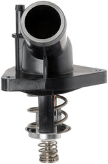 Dorman 902-2090 thermostat housing side view, precise fit and seal for reliable cooling.