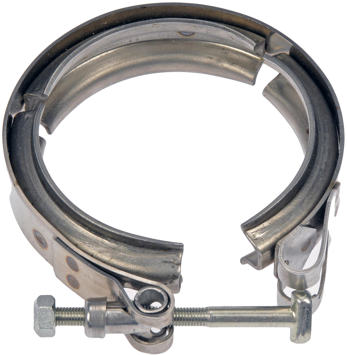 Dorman 904-251 exhaust clamp on a Ford vehicle ensuring a secure connection.