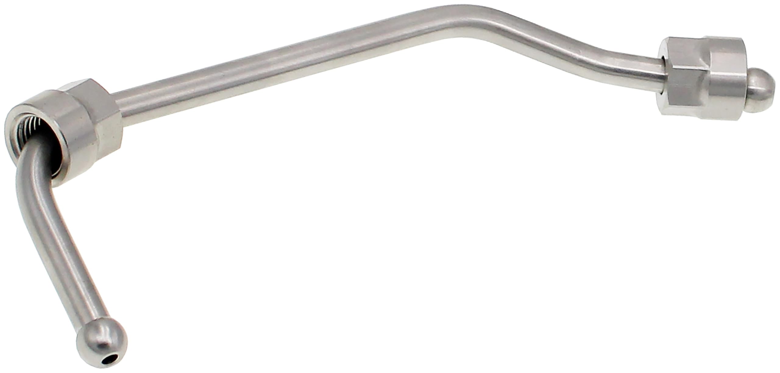 Dorman 904-966 fuel injector line with mounting hardware included for replacement.