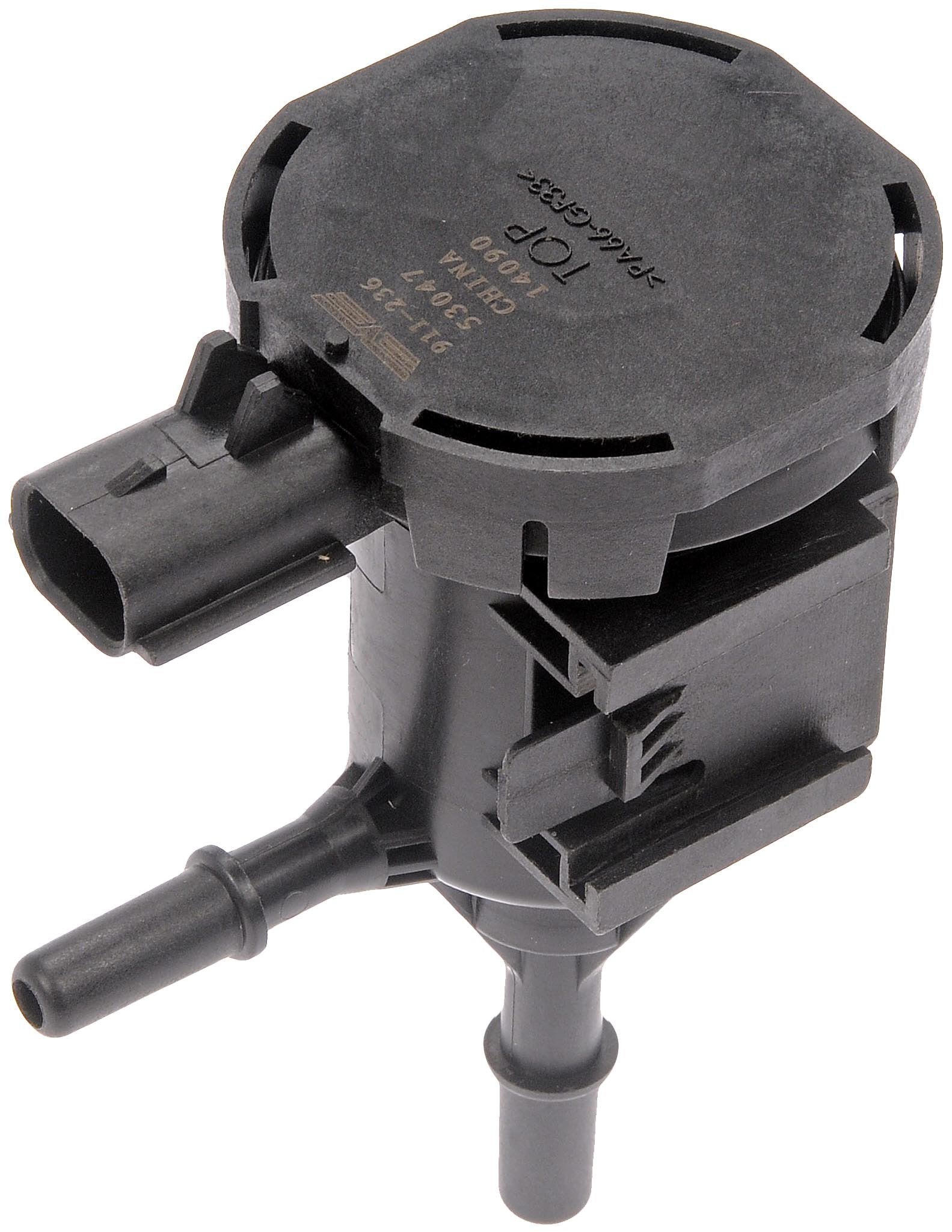 Dorman 911-236 vapor canister purge valve in the engine bay for EVAP systems