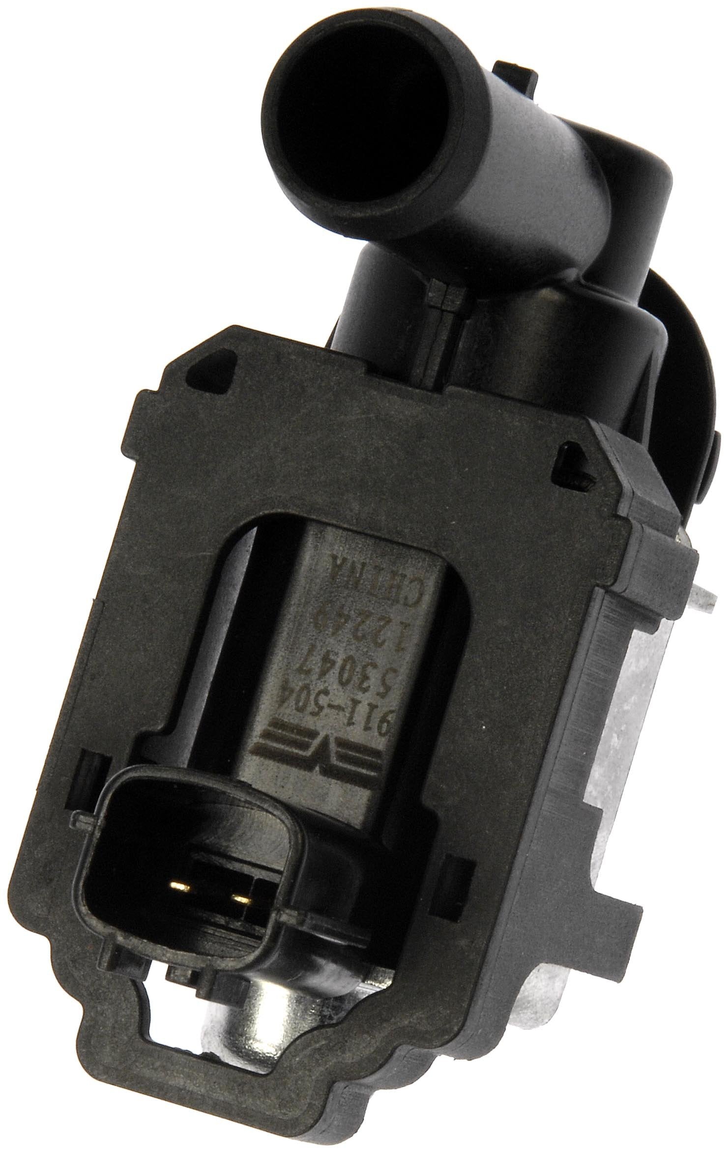 Dorman 911-504 vapor canister vent solenoid closeup for durable EVAP system control.