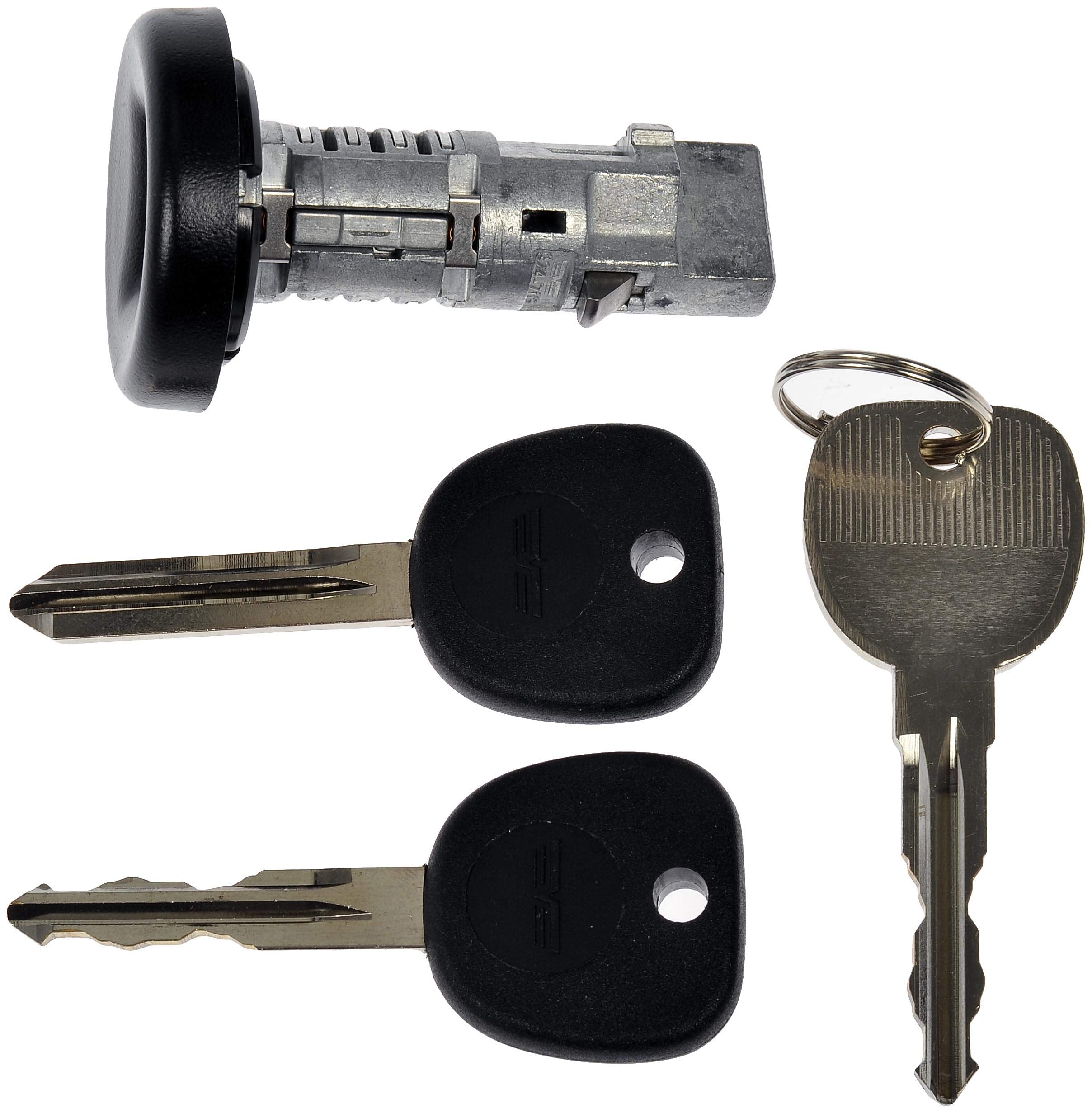 Dorman 924-796 with transponder keys demonstrates complete ignition setup for GM vehicles.