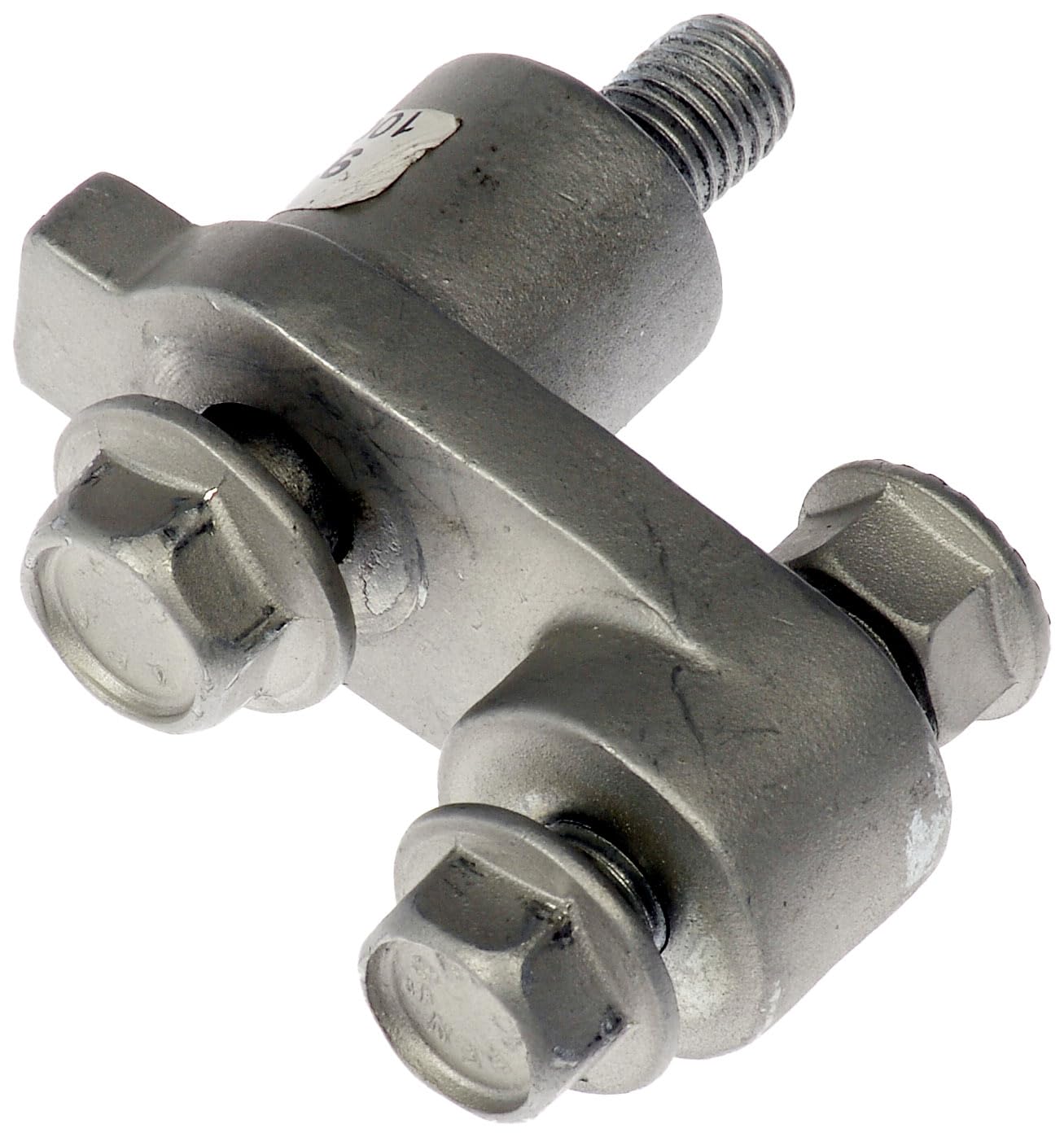 Dorman 926-610 exhaust manifold repair clamp front view demonstrates quick seal capability.