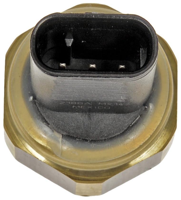 Dorman 987-010 oil pressure sensor close-up showing seals and connector