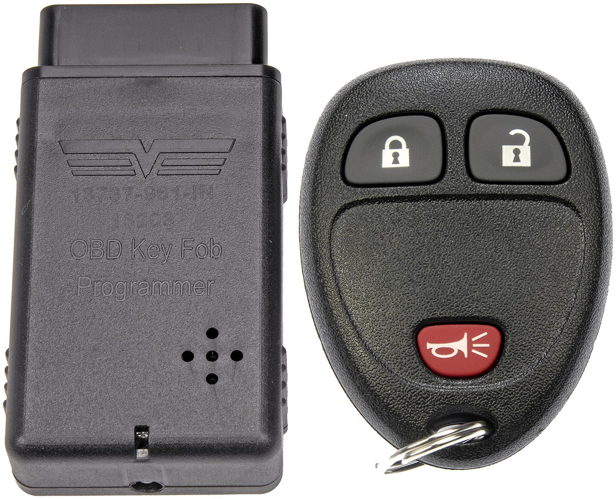 Dorman 99161 keyless remote front view with three-button design for quick vehicle entry