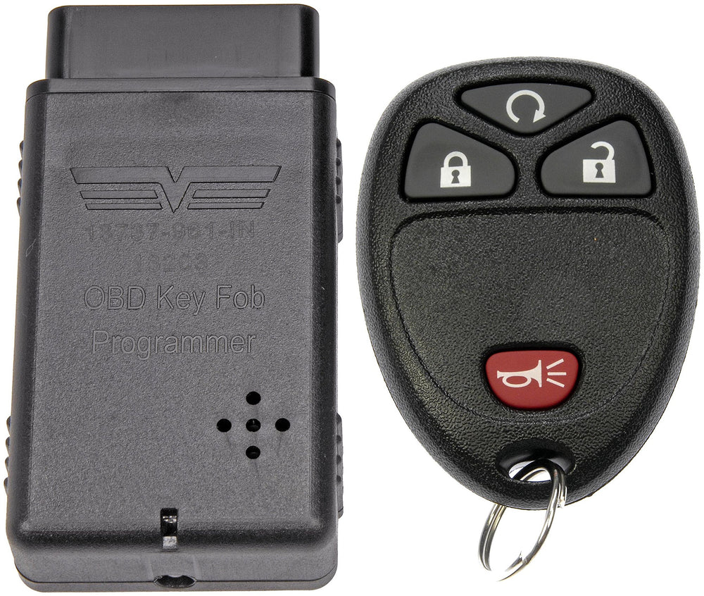 Dorman 99162 keyless remote front view shows 4-button layout for quick DIY use