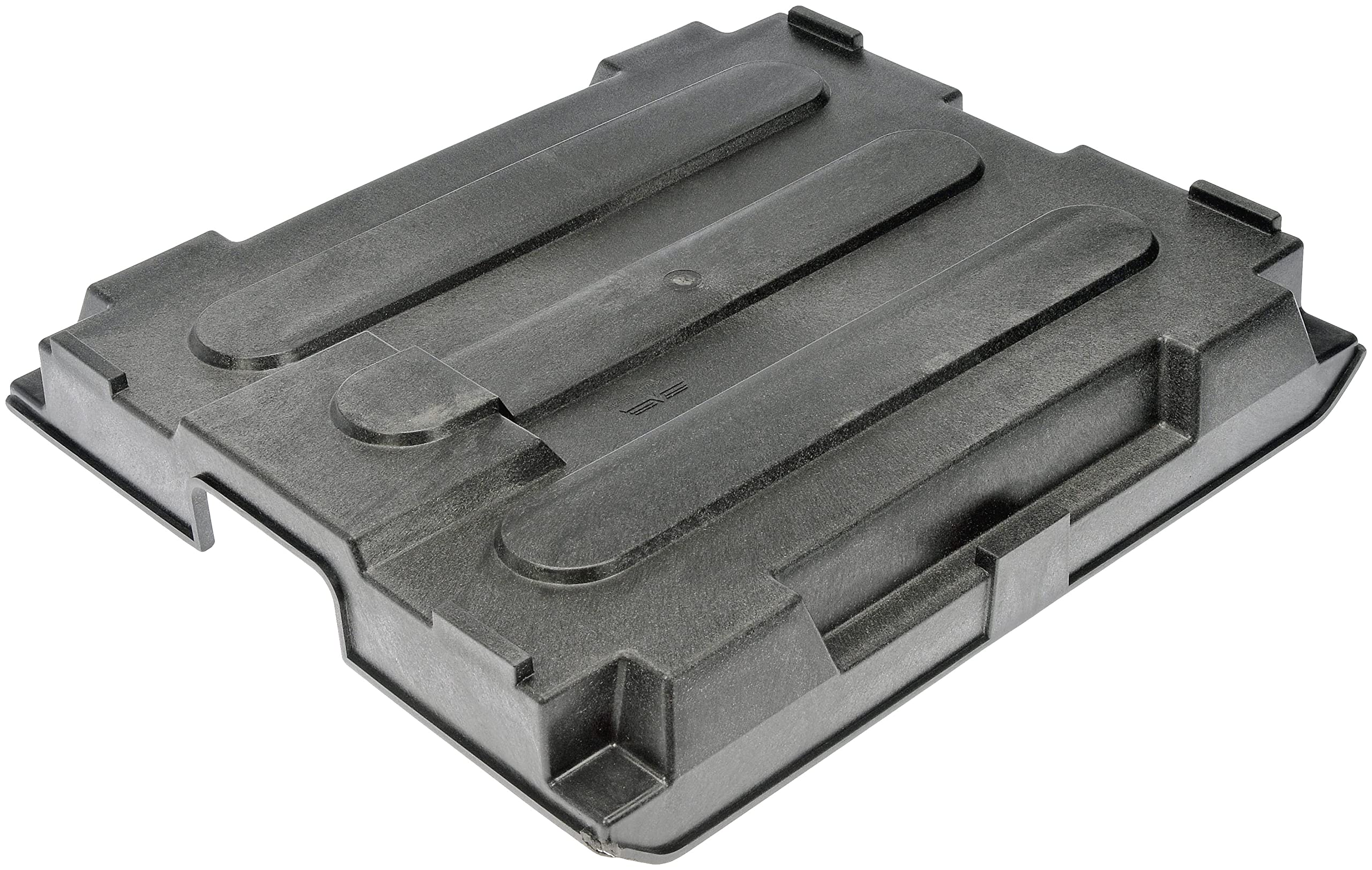 Dorman battery box cover, front view, protects terminals in Chevy and GMC models