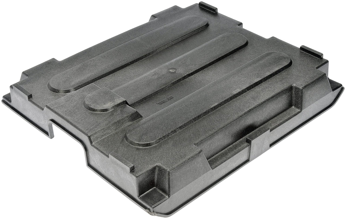 Dorman battery box cover, front view, protects terminals in Chevy and GMC models