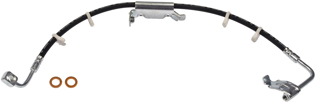 Dorman H621750 front driver-side brake hose for Jeep Wrangler enhances braking reliability on rugged roads.