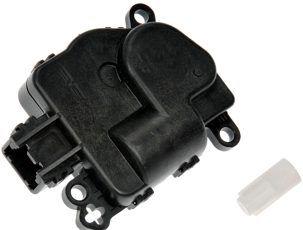Dorman HVAC blend door actuator assembly showing direct replacement compatibility