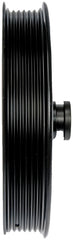 Dorman power steering pump pulley installed-hood illustrates precise fit and compatibility.