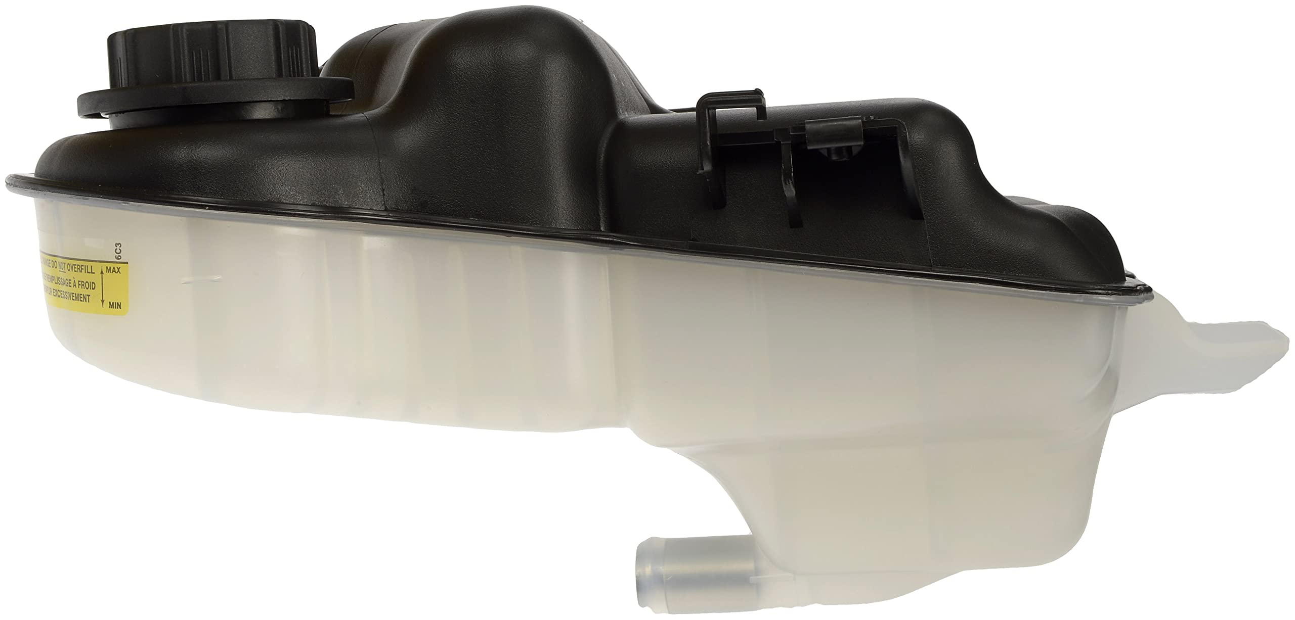 Dorman under-hood heat-resistant reservoir demonstrates durability.