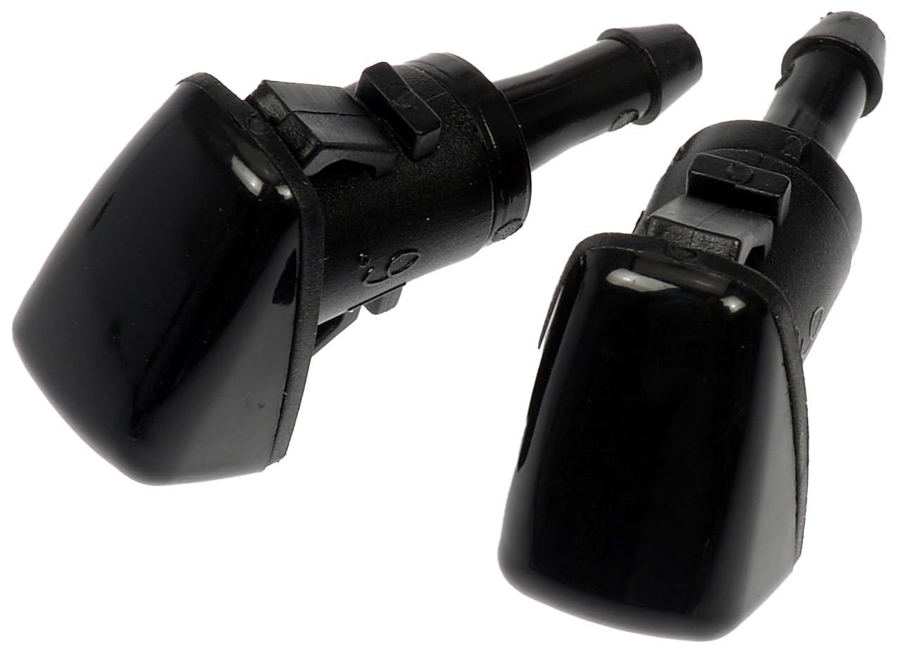 Dorman windshield washer nozzle installation note highlights quick, tool-free replacement tips