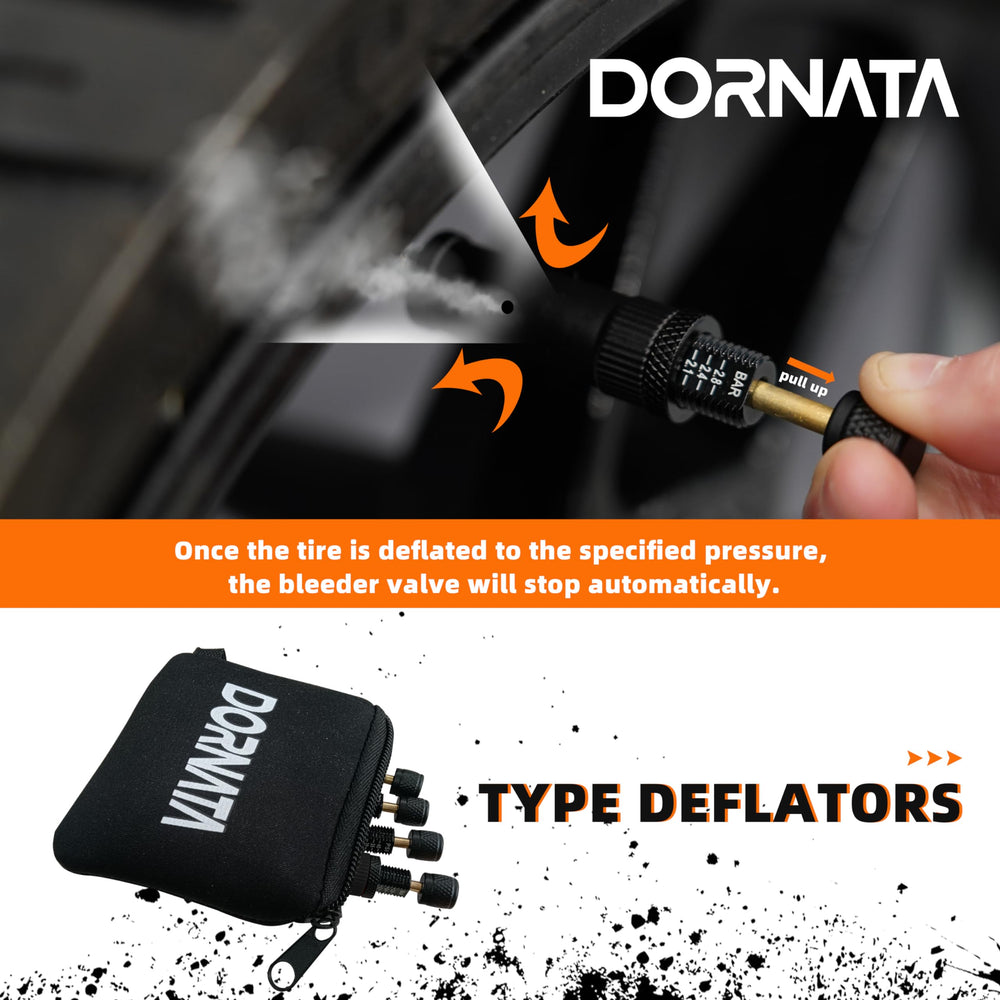 DORNATA battery-free deflator operates without power for outdoor use.