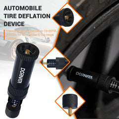 DORNATA durable calibrated deflator delivers quick and accurate tire bleed.