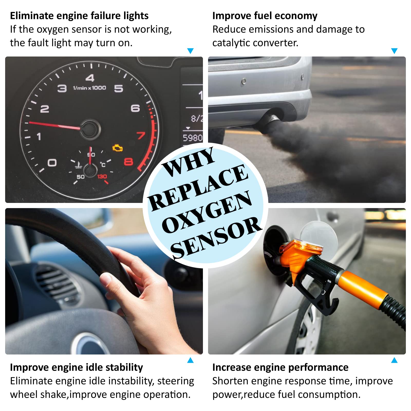 DOSKJOK oxygen sensor for Tundra 4.7L, durable high temperature design