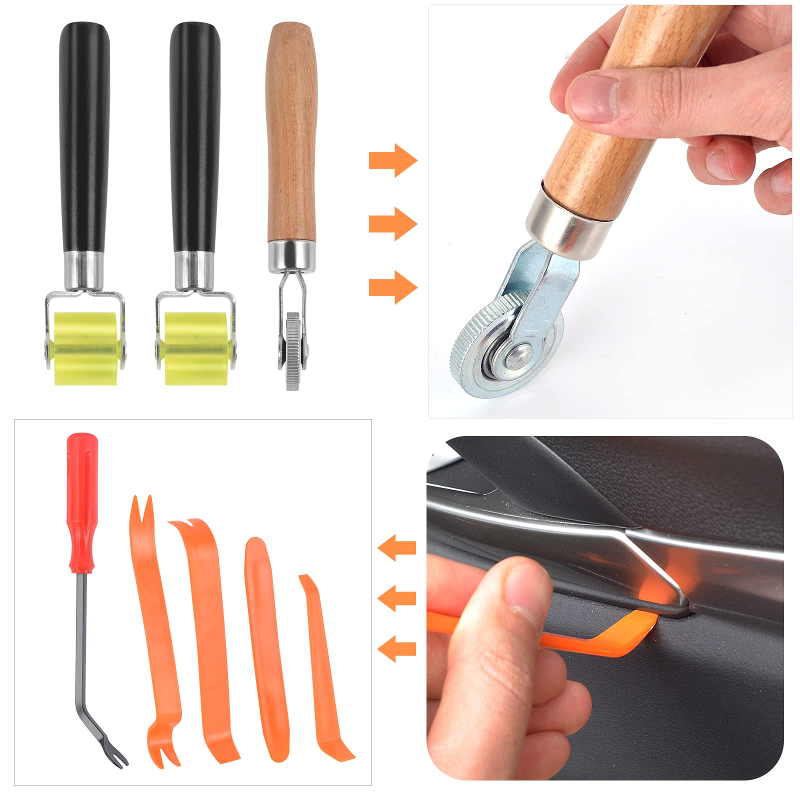 DOSTATNI ergonomic roller handle helps reach tight interior areas.