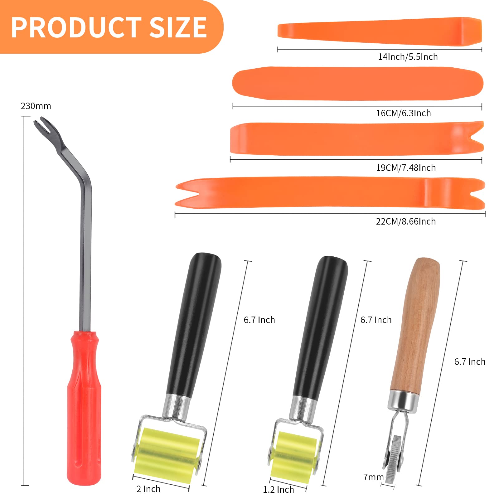DOSTATNI 7 mm silicone roller enables smooth, bubble-free pressing on mats.