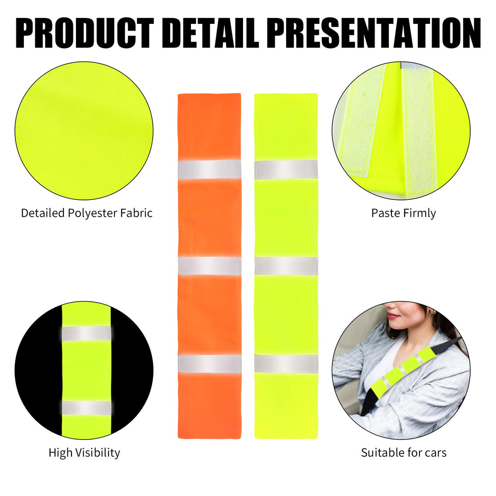 DOSTATNI seat belt cover with three reflective lines enhances visibility