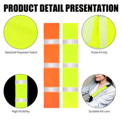 DOSTATNI seat belt cover with three reflective lines enhances visibility