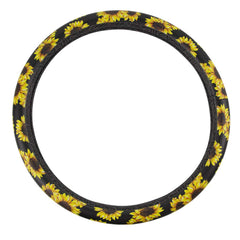 Car interior decor with Dotesy floral steering wheel cover